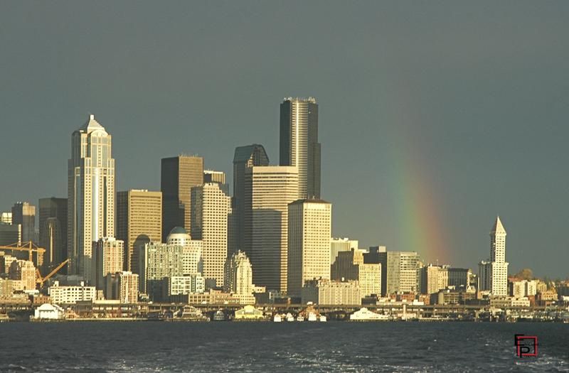 Seattle Waterfront Rainbow